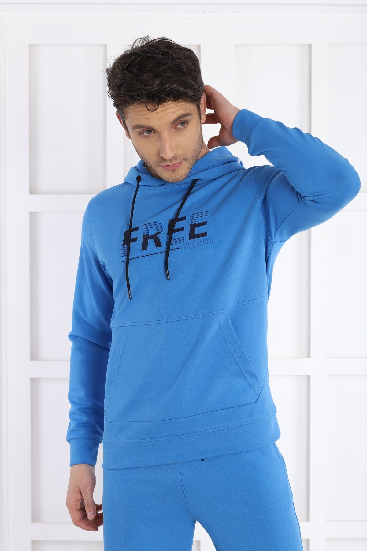 Мужской синий спортивный костюм NEED LIFE Daily Free Logo Sweat, ND 2275