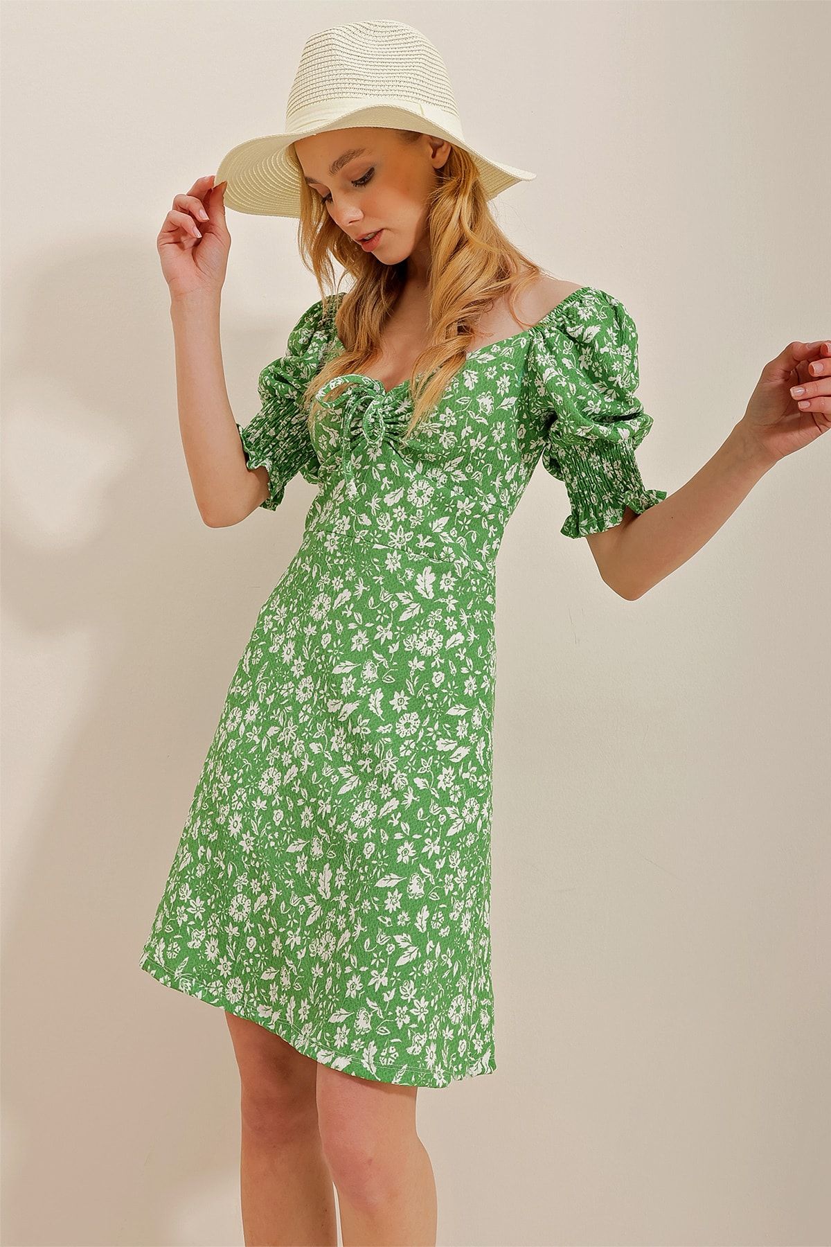 Alc green floral dress 2025