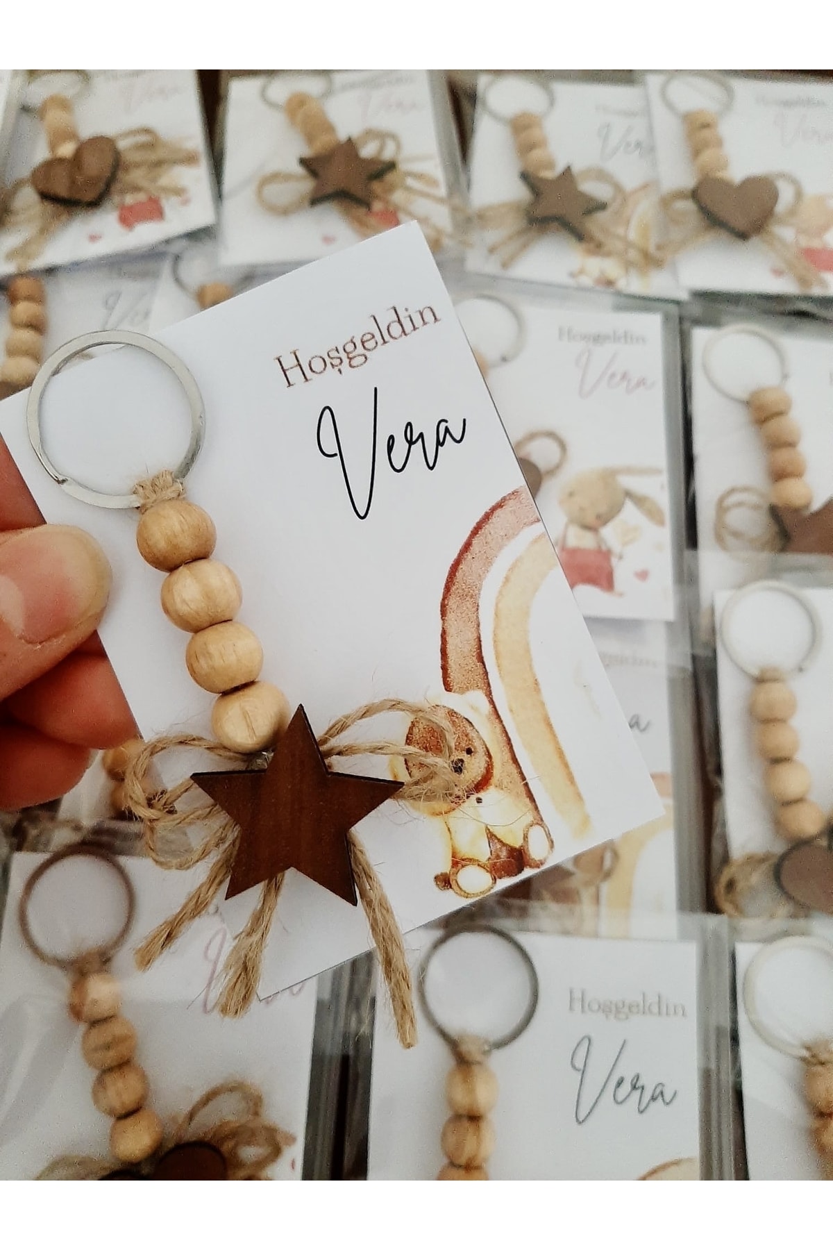 24-Piece Baby Birth Gift Keychain Mevlüt Birthday Henna Wedding Wedding Gift