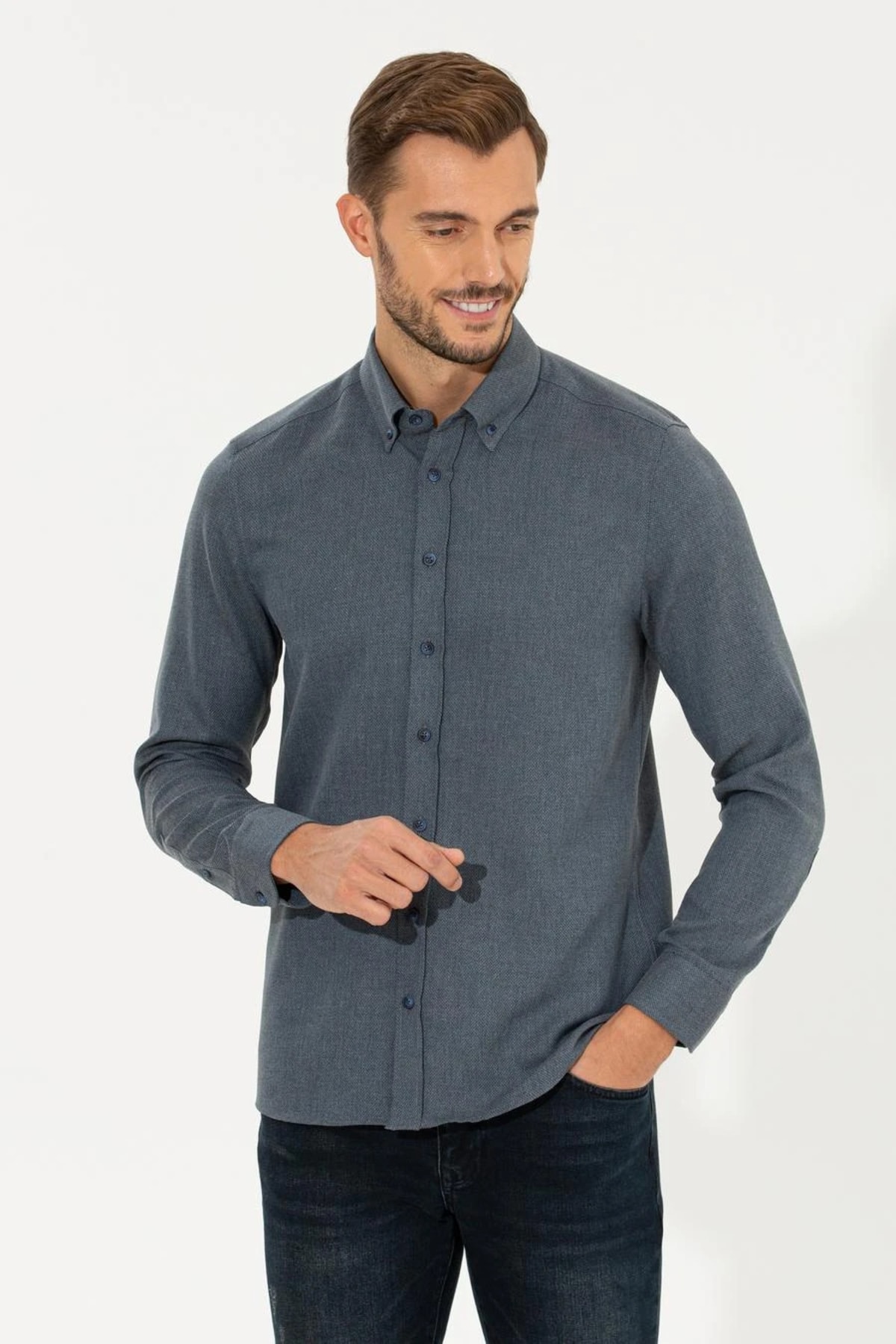 پیراهن مردانه راسته آستین بلند | پیر کاردین Pierre Cardin G021GL004.000.1549753 - تصویر 4