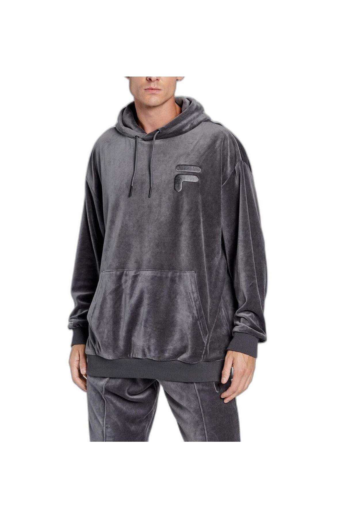 Gray fila hoodie hotsell
