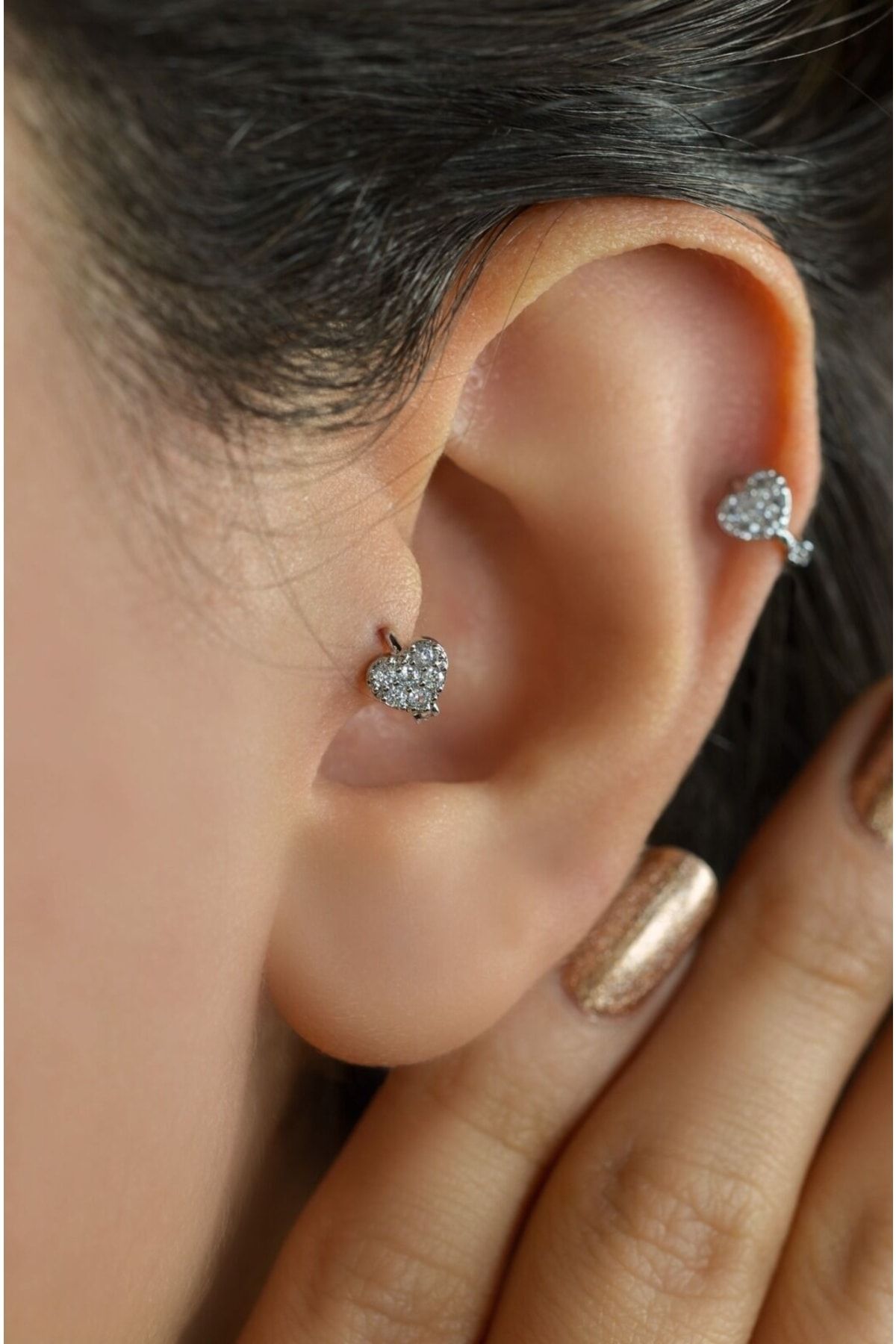 Heart tragus sale ring