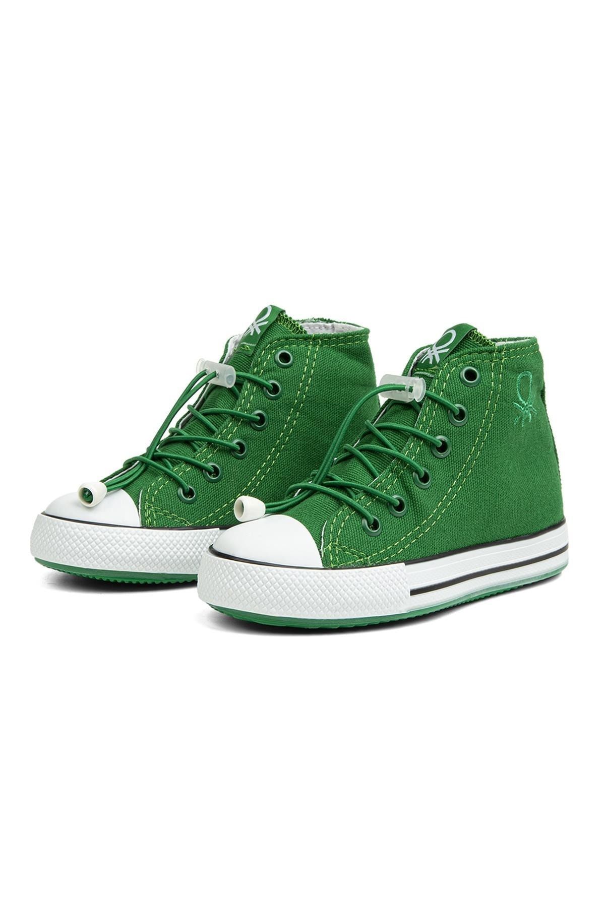 اسنیکر سبز دخترانه و پسرانه بچگانه ® | BN 30770 3394 Green کفش ورزشی بچه گانه Benetton
