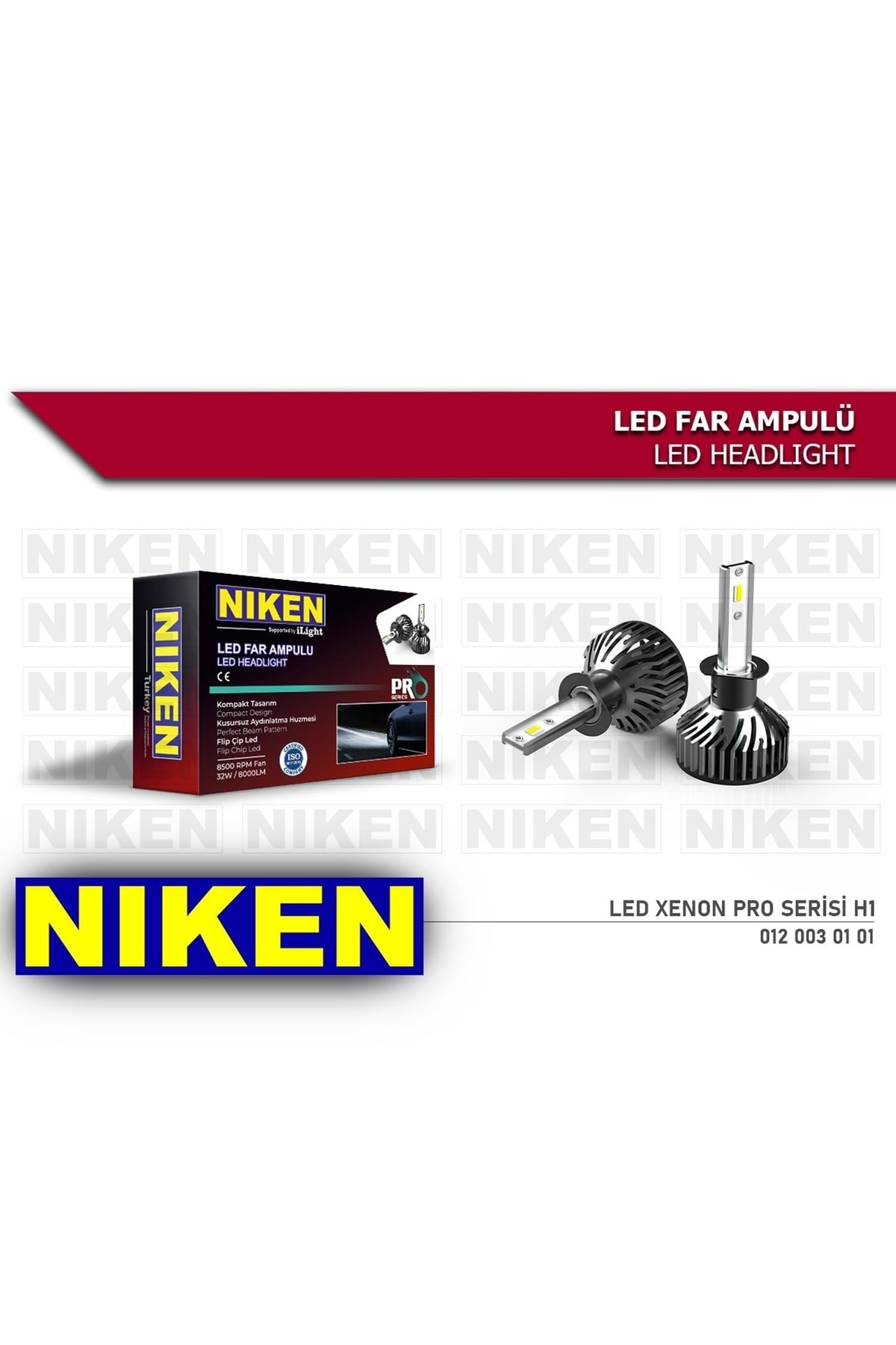 Niken Far Ampulü Led Xenon Pro Serisi H1