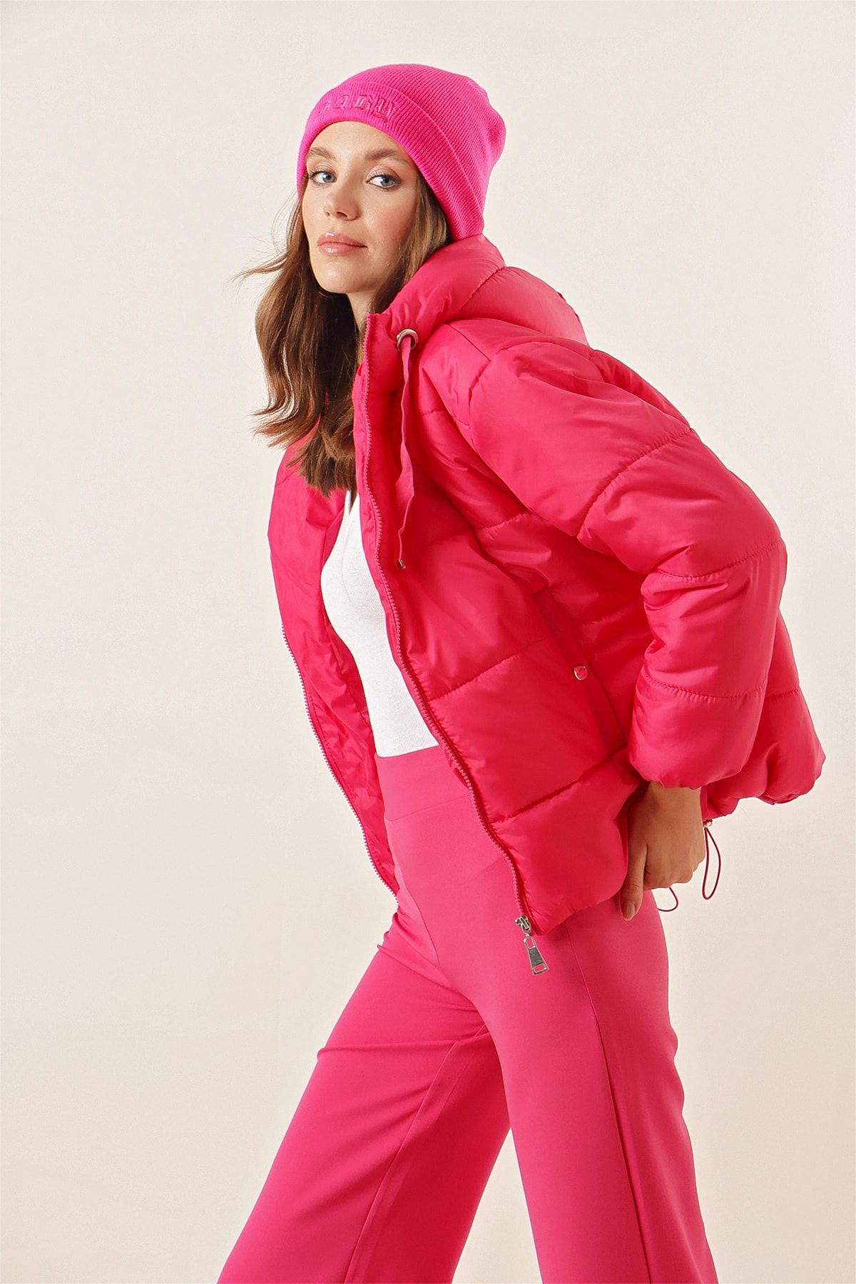 Pattaya Winterjacke Rosa Puffer