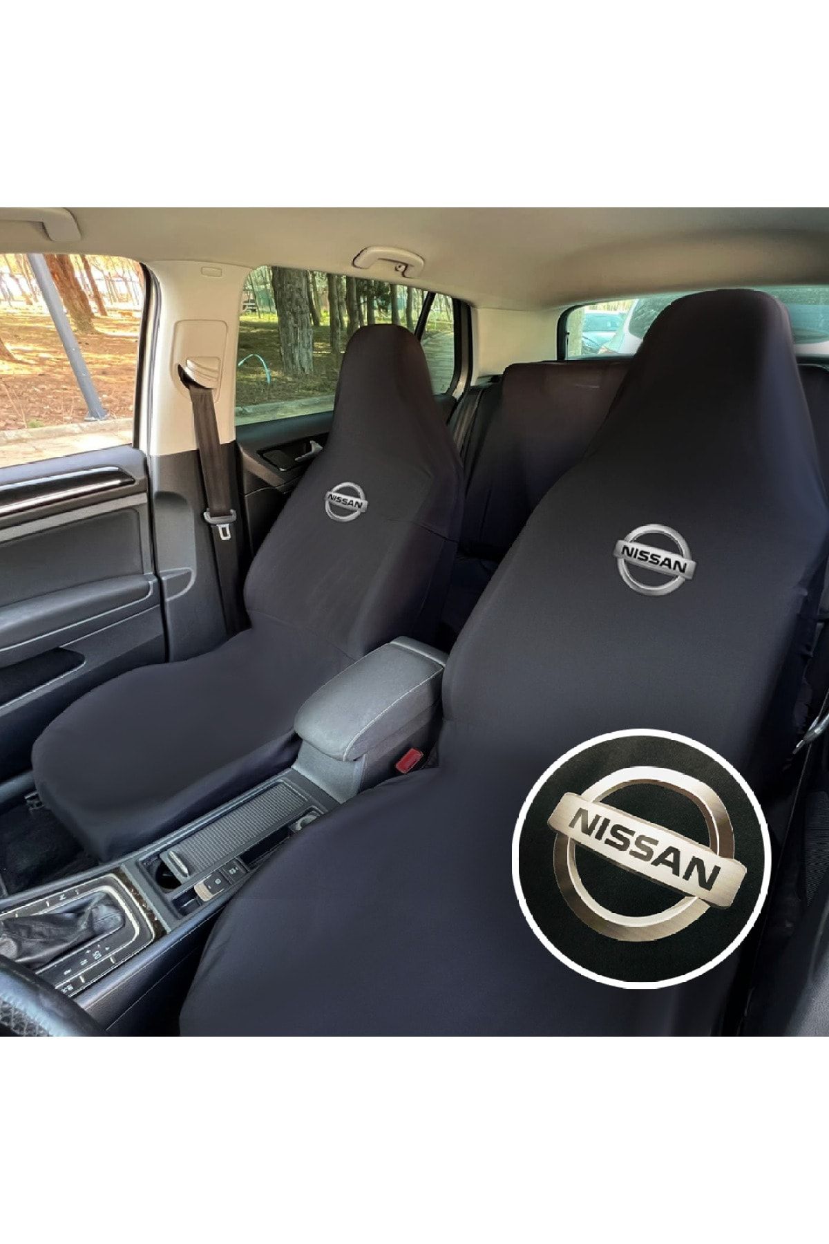 Teksin Nissan Rogue Car Seat Service Cover Black Lycra Flexible