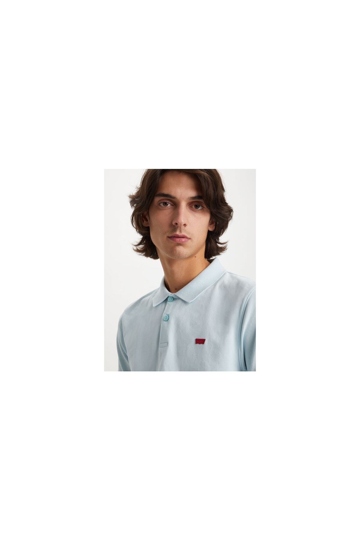 پولوشرت لیوایز مردانه الاستان آبی  راسته Slim Fit/اسلیم فیت    Slim/اسلیم فیت Classical/کلاسیک | Levi's A484200140 UM - تصویر 6