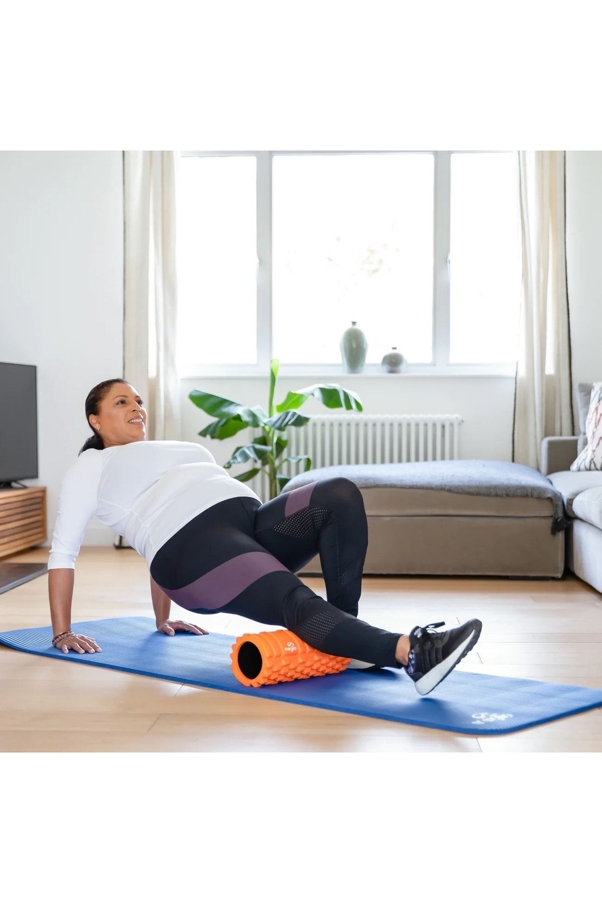 AVESSA-Short Foam Roller Massage Foam Foam Roller Rounding Foam Exercise Tool 33 Cm 5