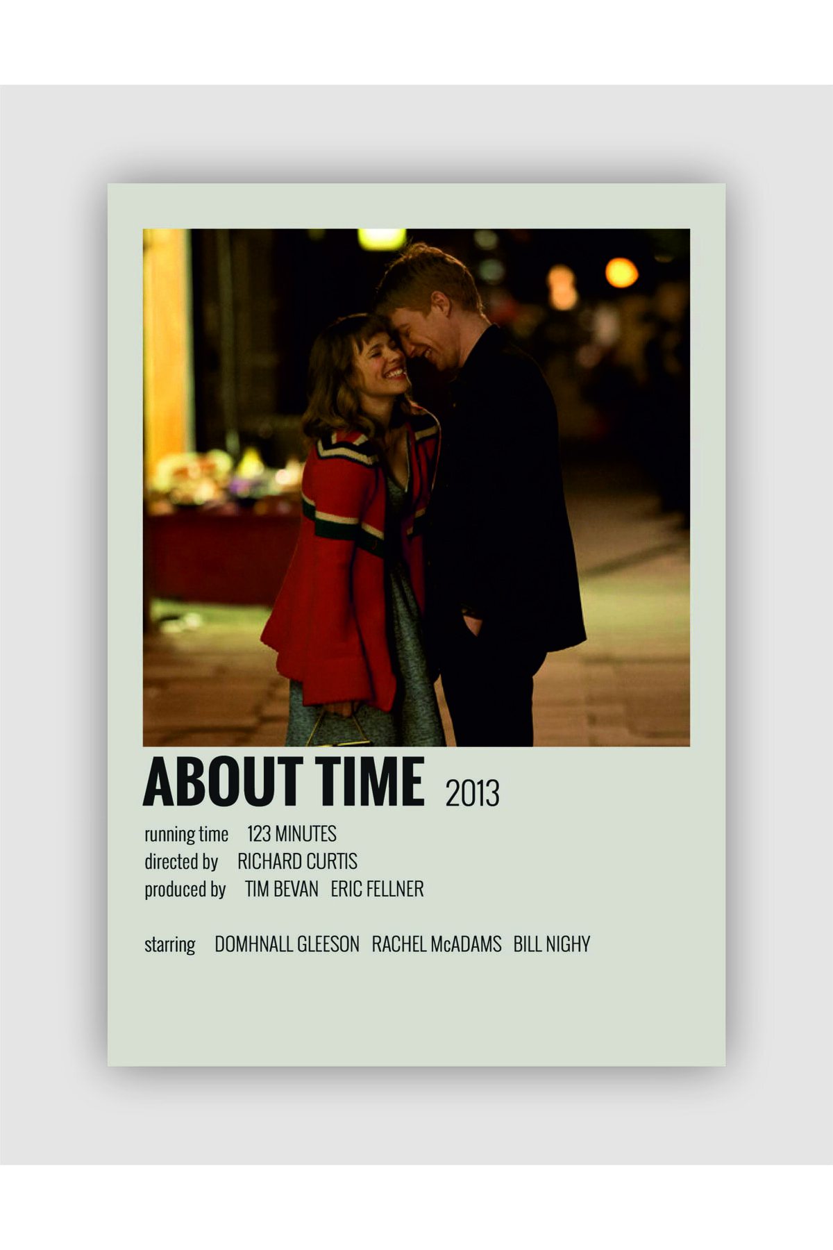 About Time Film Info Card Information Card Wall Poster
