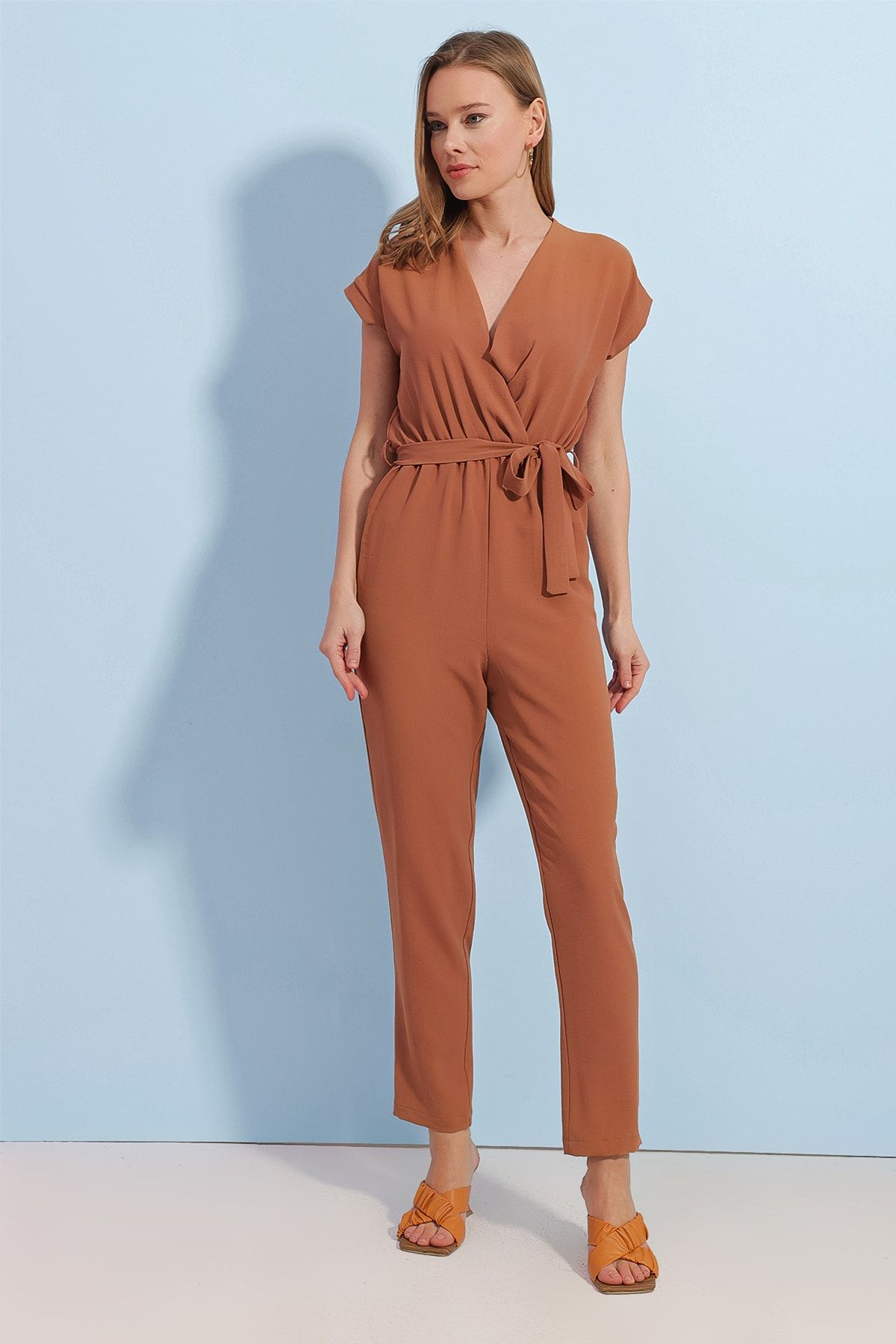 Pattaya Women s Belted Double Breasted Collar Jumpsuit P23s191 5295