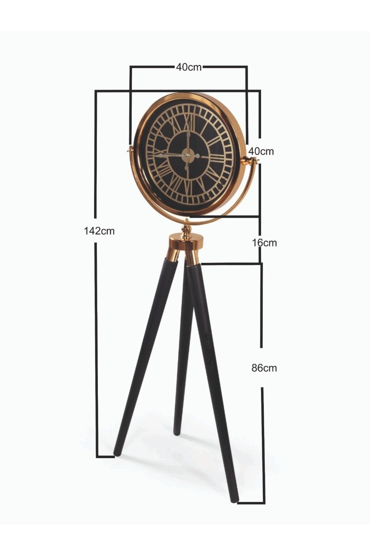 RUHAT METAL-Standing Tripod Clock Decorative Clock Modern Clock 3