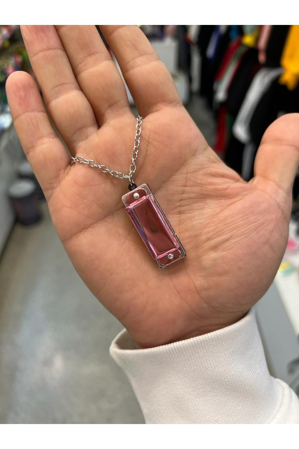 Kuzgunshop Mızıka Pembe Kolye