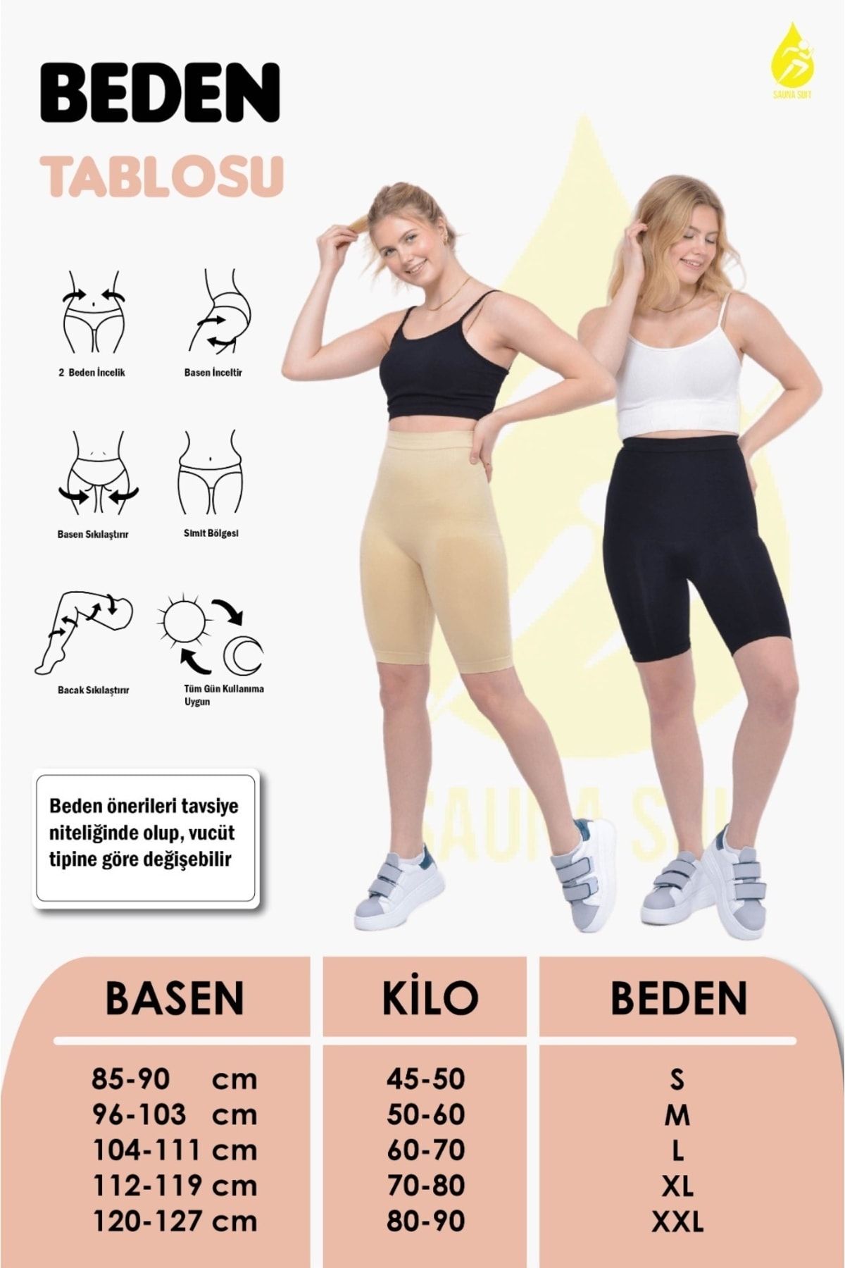 SAUNA SUIT High Waist Firming Shaper Black Premium Shorts Trendyol