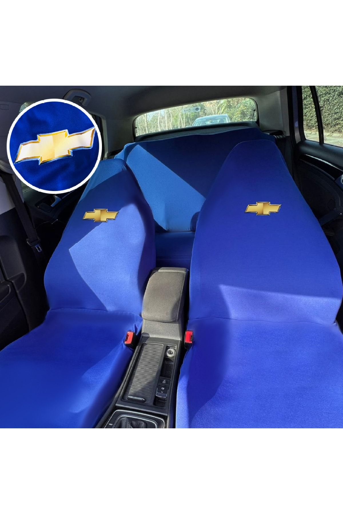 Teksin Chevrolet Volt Car Seat Service Cover Blue Lycra Flexible