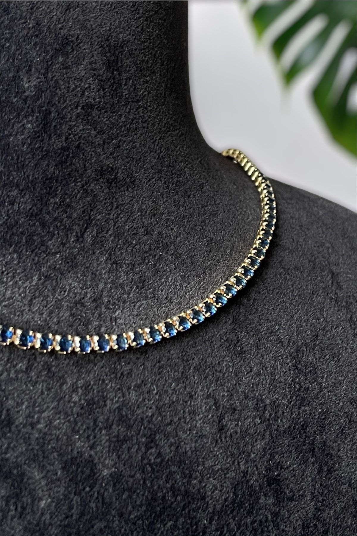 Blue zircon deals gold necklace