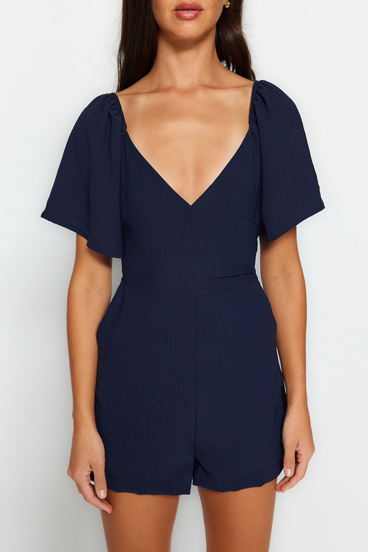 Dark shop blue playsuit