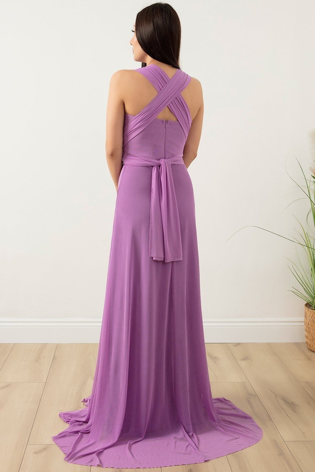 PULLIMM-Strapless Halter Neck Tulle Dress 13426 6