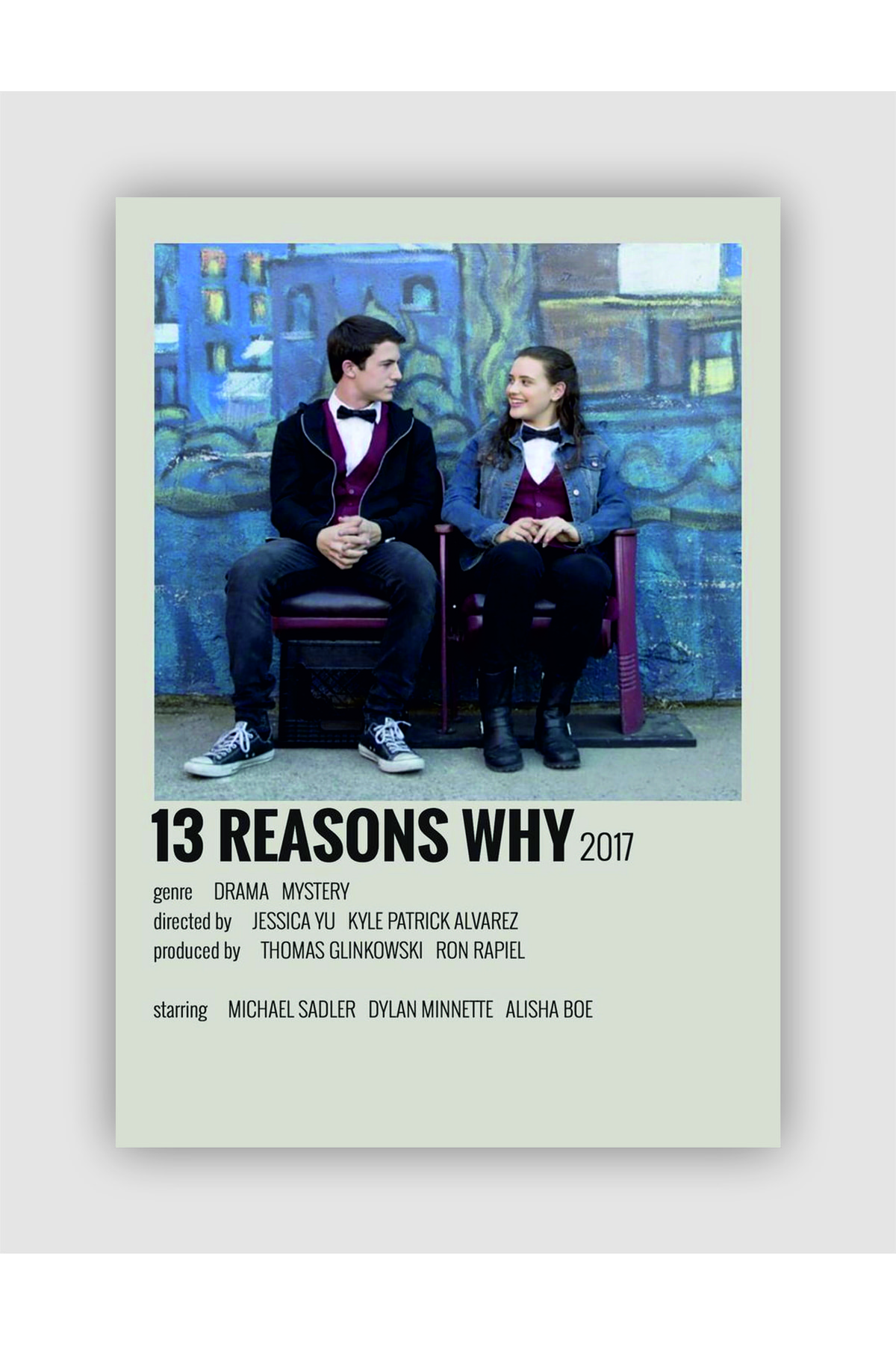 13 Reasons Why Film Info Card Wall Poster