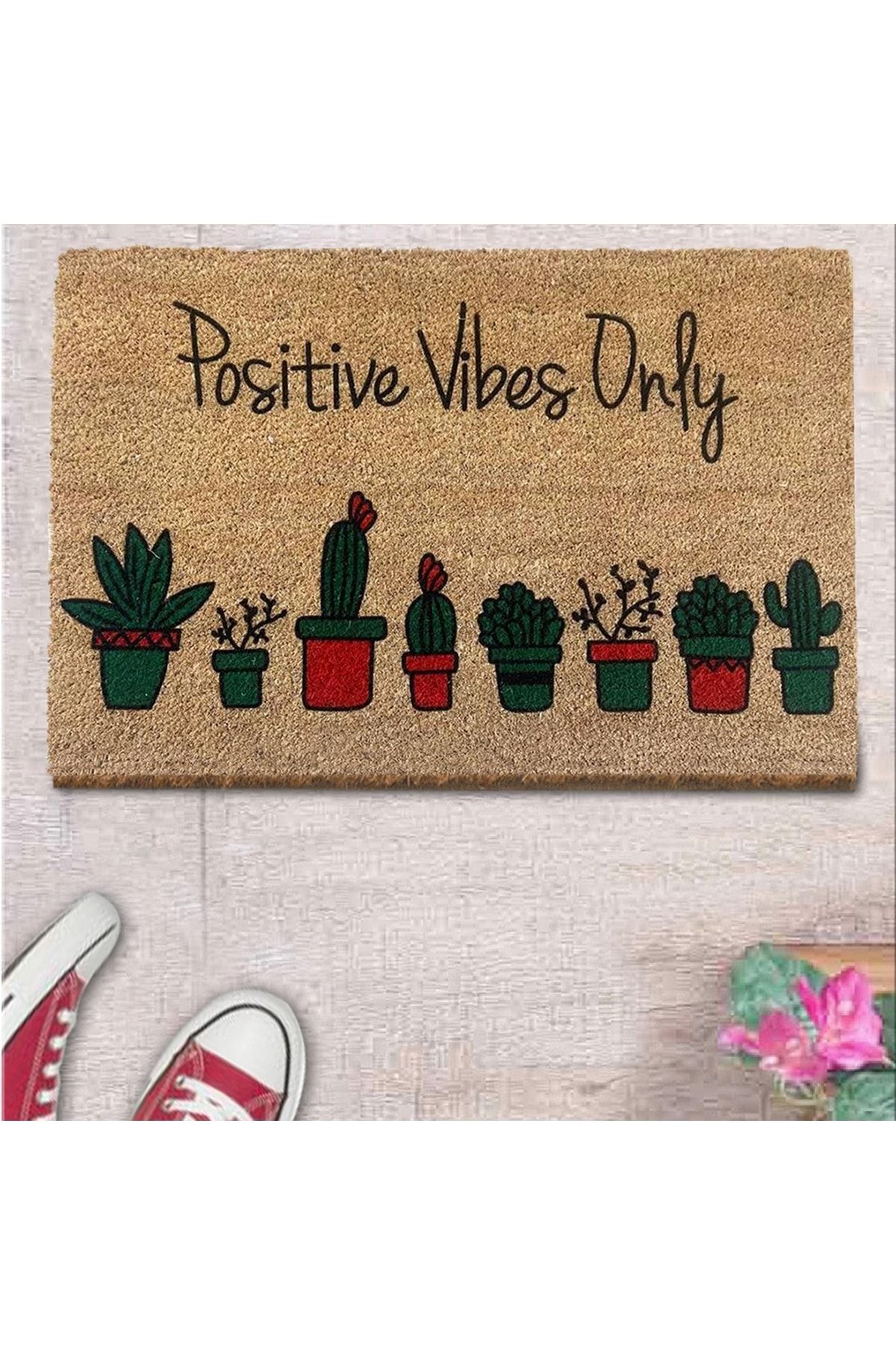 Chilai Home-Positive Vibes Koko Door Mat 1