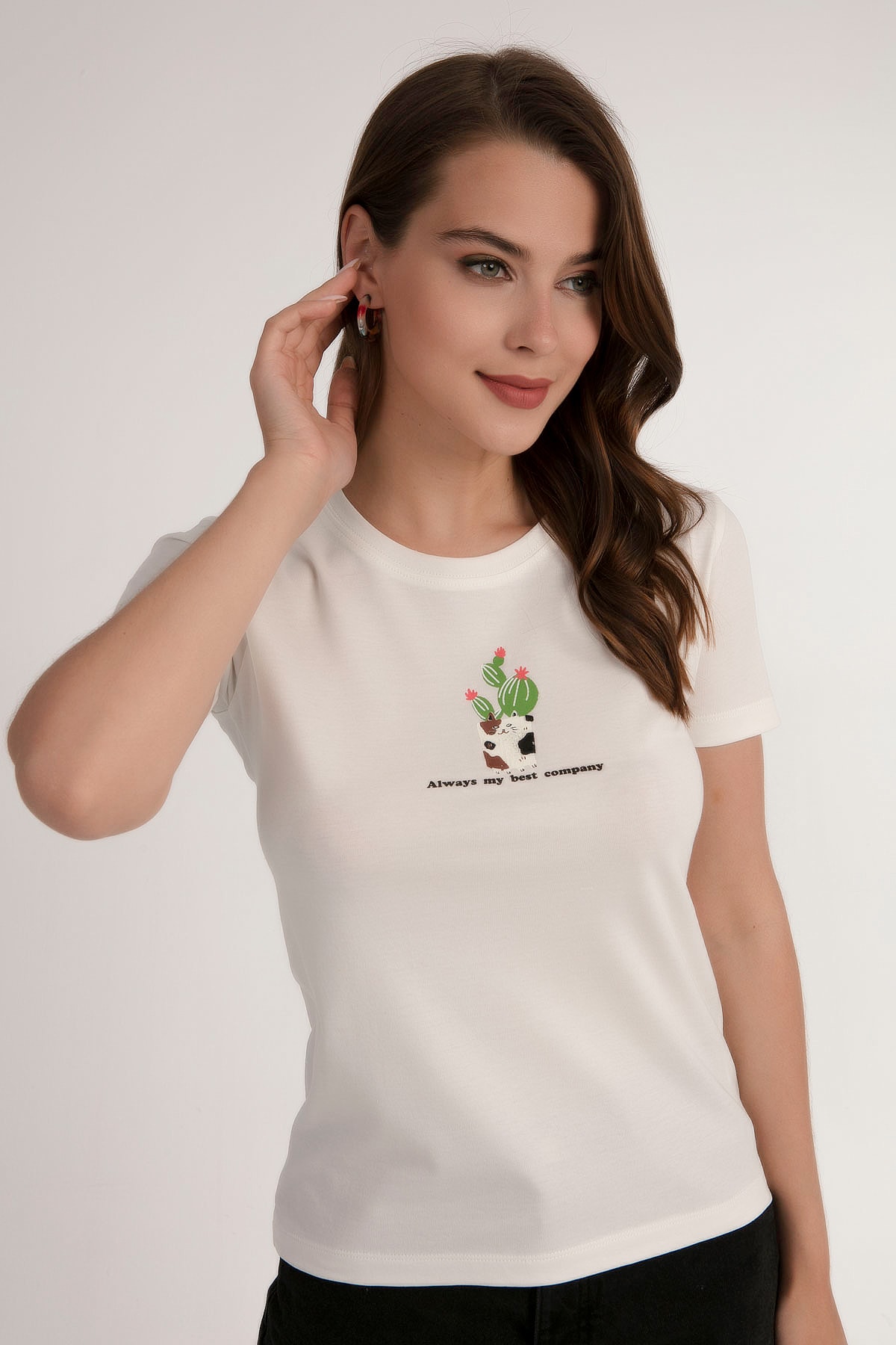 Pattaya T-Shirt Weiß Figurbetont FN6338