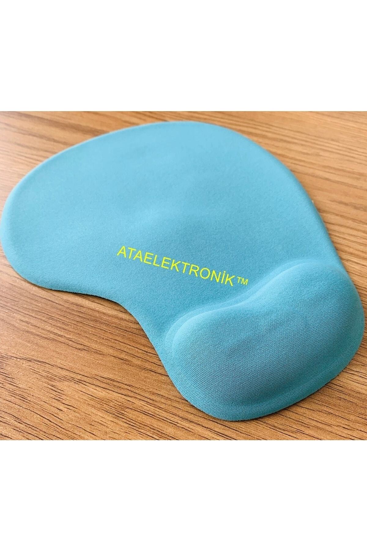 Açık Mavi Mause Pad Bilek Jel Destekli Mauseped Kaydırmaz Tabanlı Fare Altlığı Mouse Altlığı Ped 3