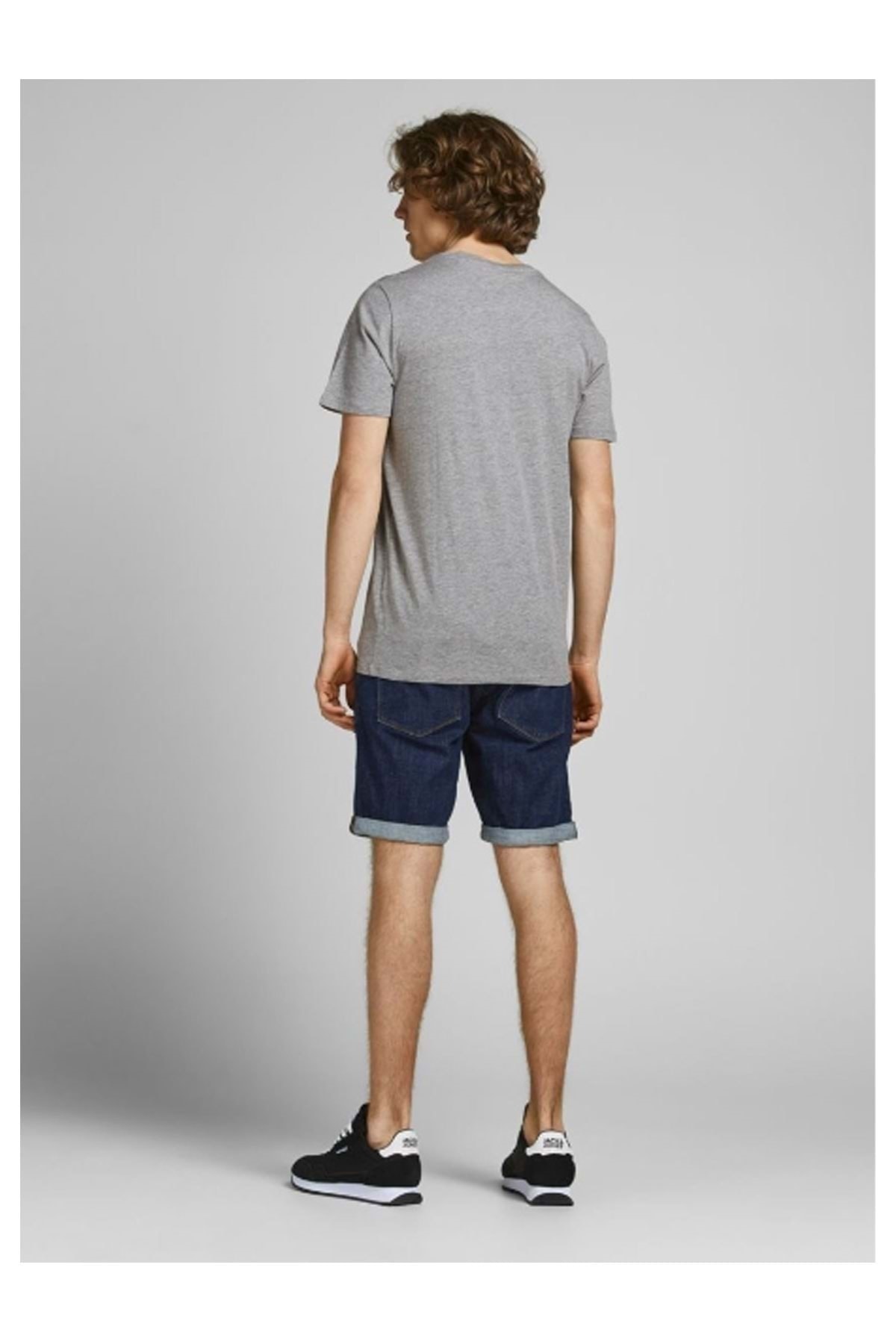 تیشرت مردانه خاکستری جک اند جونز | ST04355 اورجینال - تصویر 5