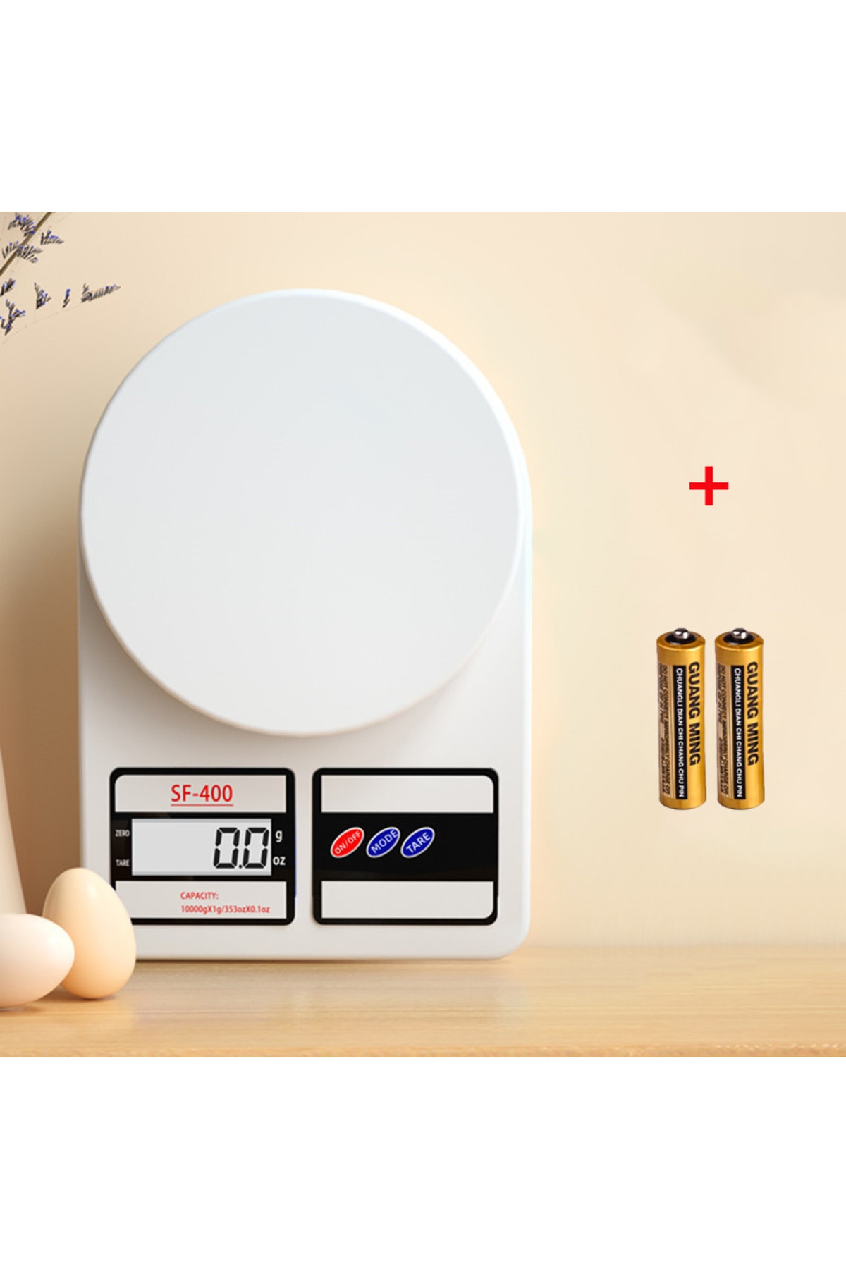 Yeni 2023 Lcd Ekranlı Dijital Hassas Mutfak Terazisi Tartısı Hassas Ölçüm 10 Kg Beyaz