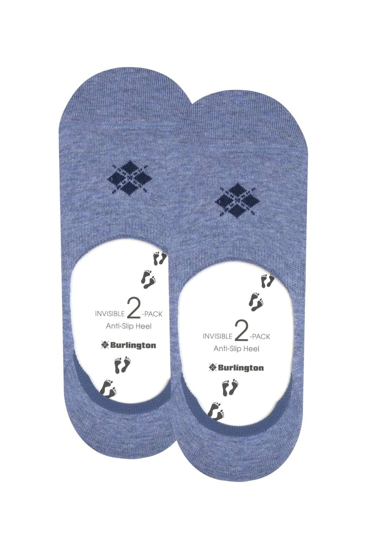 Burlington-2er-Pack Herren Füßlinge – Casual IN, rutschfester Absatz, Einfarbig 4