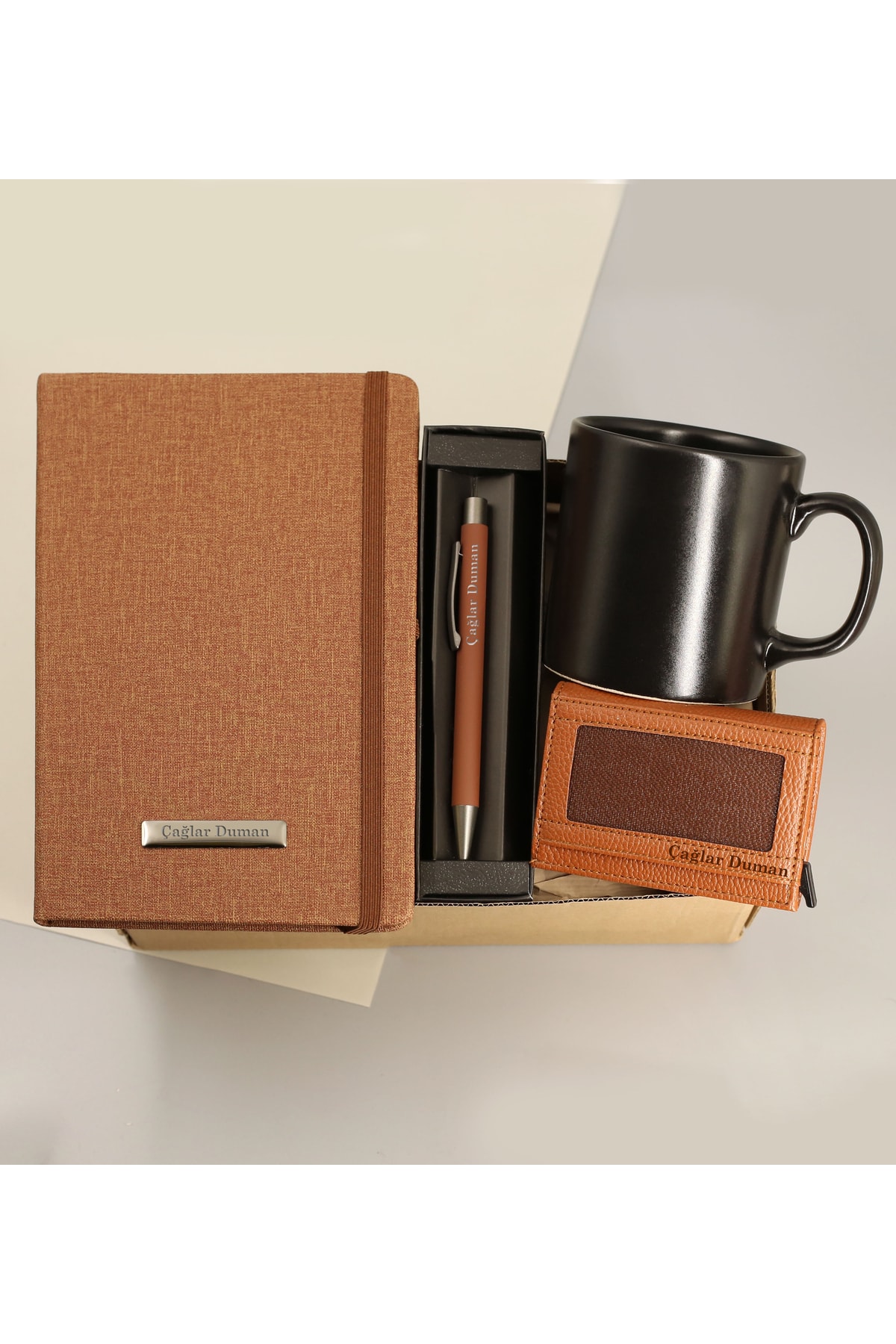 Personalized Notebook & Personalized Pen & Mug & Personalized Mechanical Wallet Gift Set