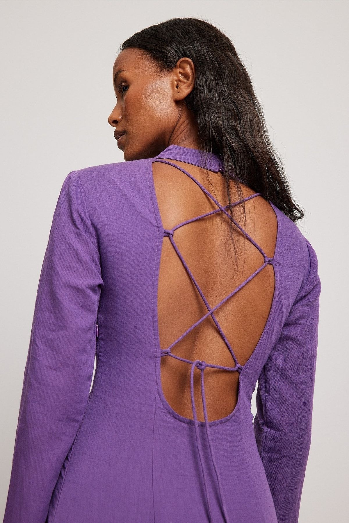 NA-KD Kleid Lila A-Linie