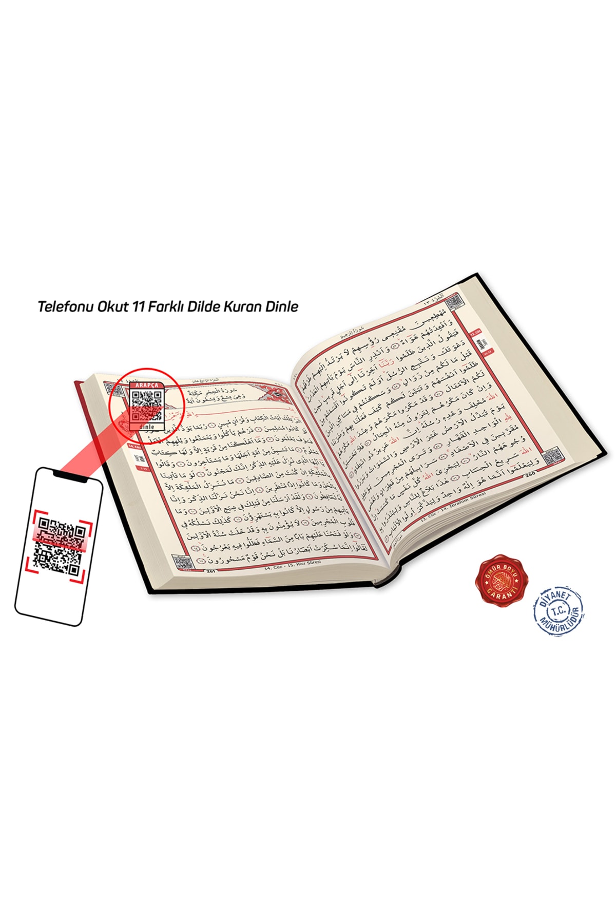 Merve Yayınları Kur'an-ı Kerim Bilgisayar Hatlı Cami Boy (kabe Desenli) Sesli Kur'an fotoğrafı 2 (önizleme)