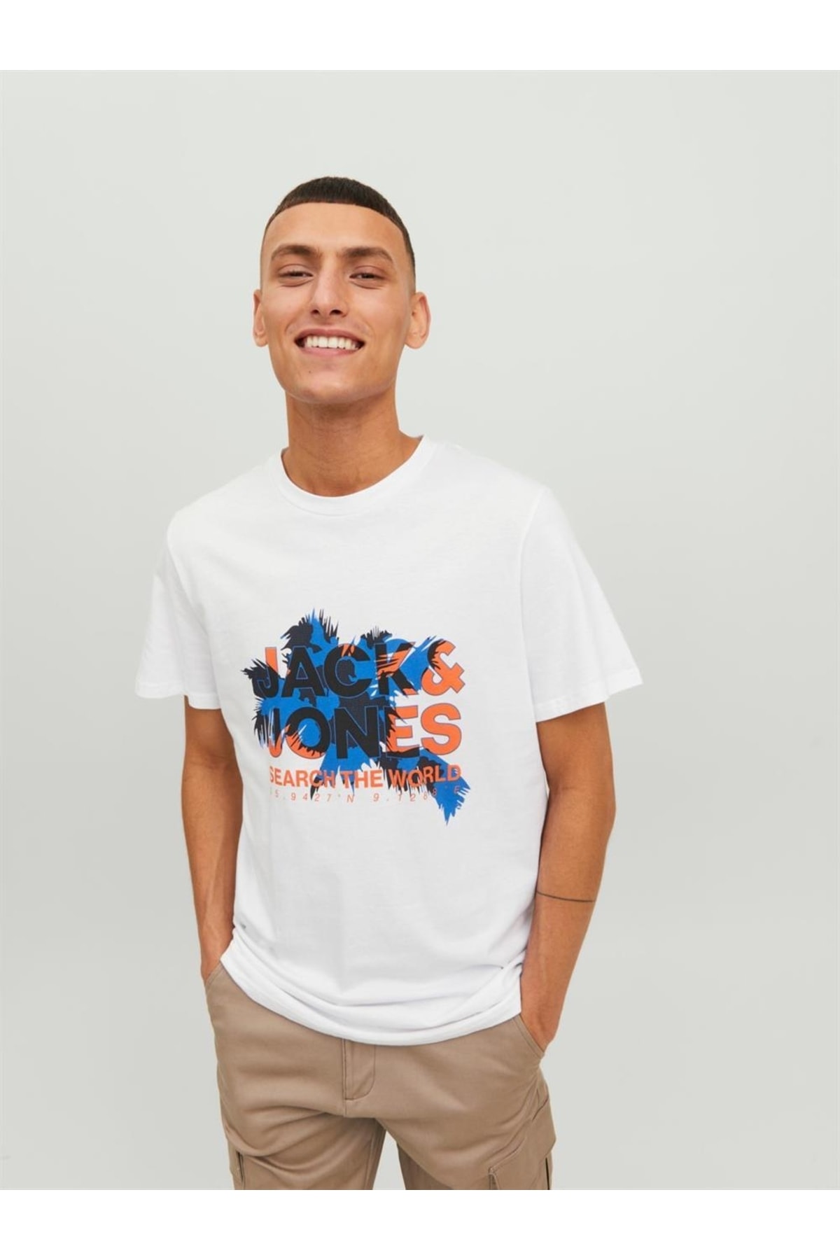 تیشرت مردانه سفید جک اند جونز | 12233600 اورجینال - تصویر 6