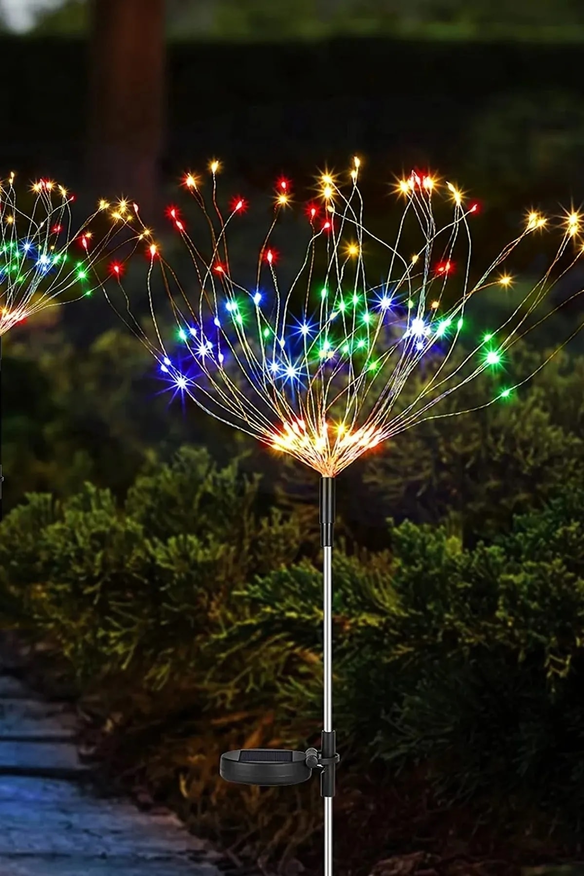 Dream Plus Solar Güneş Enerjili 120led Karahindiba Havaifişek Bahçe Aydınlatma Dekorasyon Işığı Rgb Renkli