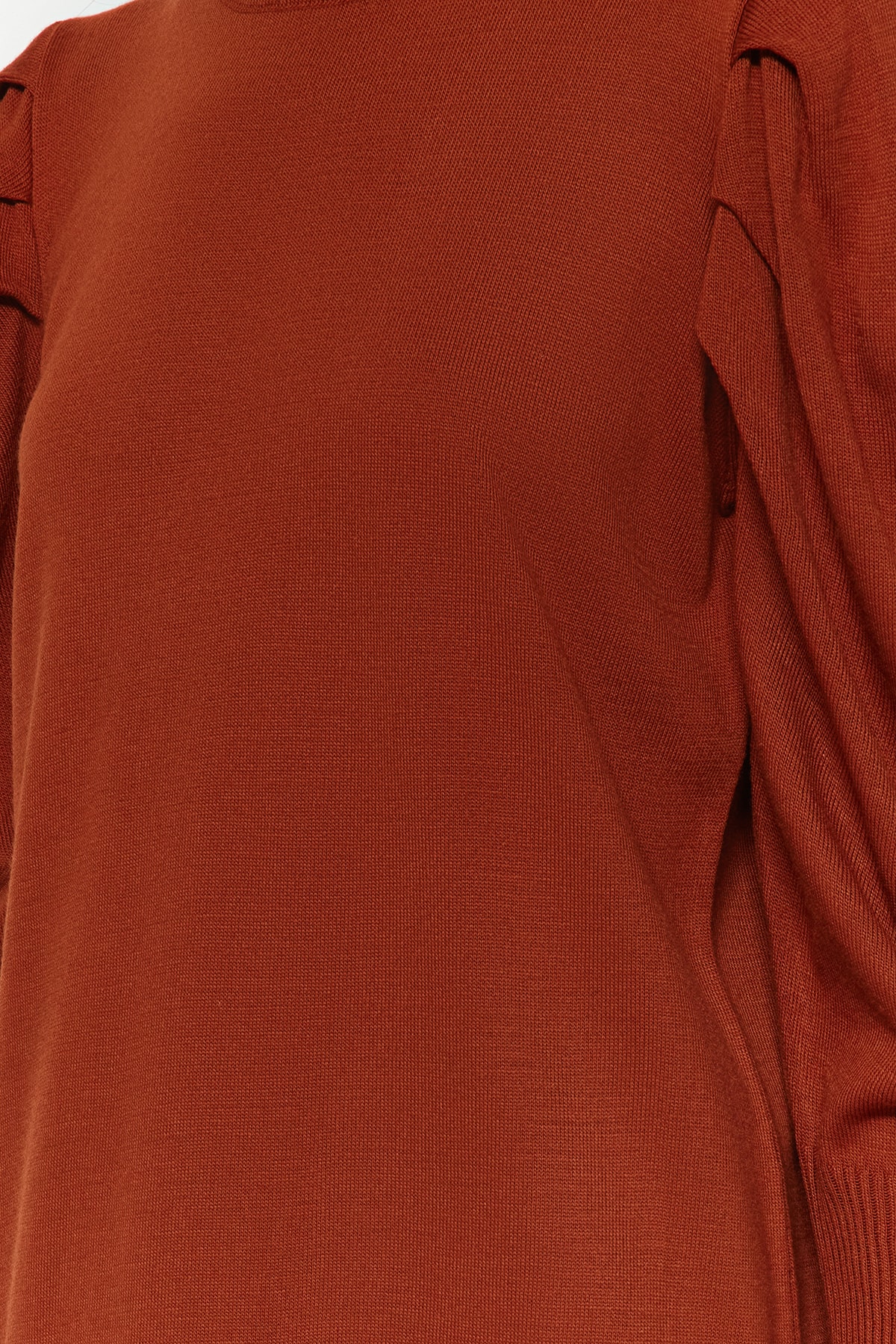 Trendyol Modest Sukienka z dzianiny z okrągłym dekoltem i ramionami TCTAW23EB00047