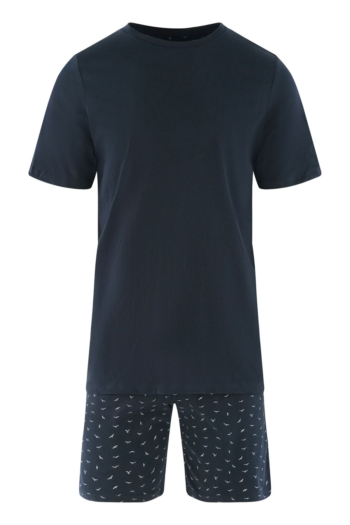 Seidensticker Pyjama Blau Print