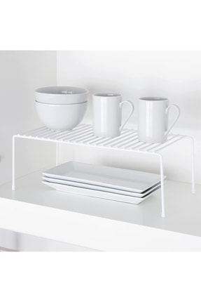 decorelax Tel Organizer Dolap Depolama Rafı 2'lı Set 22x40cm Beyaz