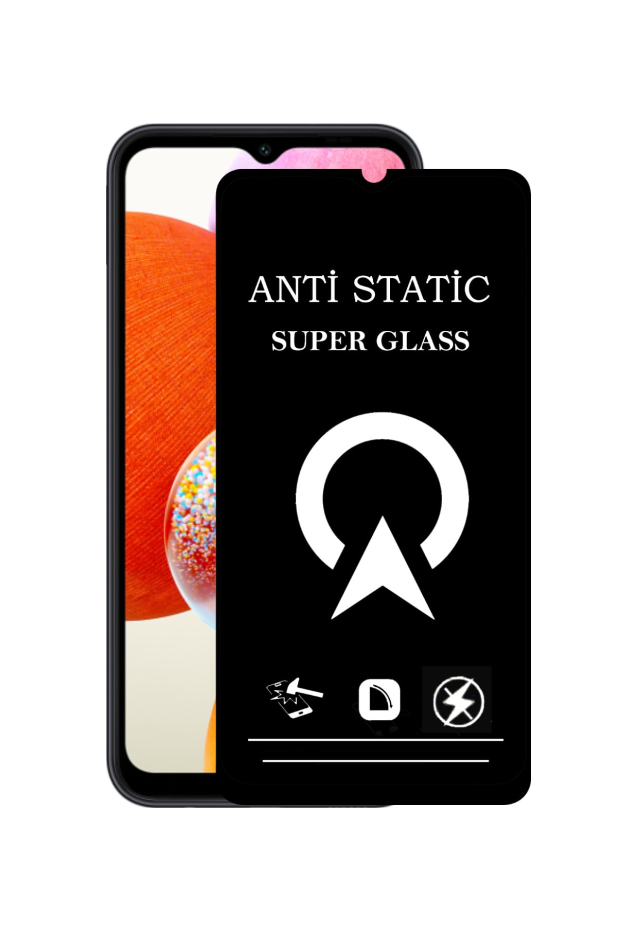 Samsung Galaxy A14 Tam Kaplayan Anti Statik Çizilmez Safir Ekran Koruyucu Cam