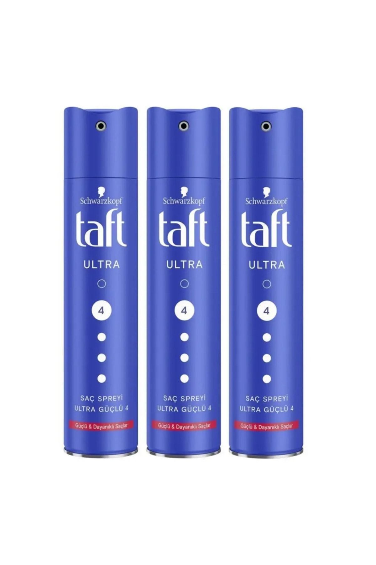 اسپری مو Ultra Strong 4 Strong & Durable Hair 250ml Taft