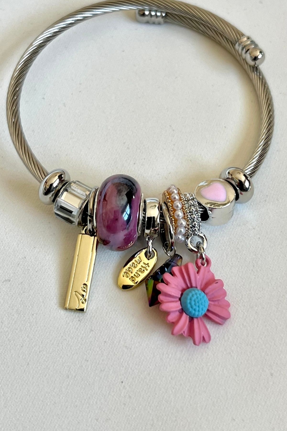 Flower deals charm bracelet