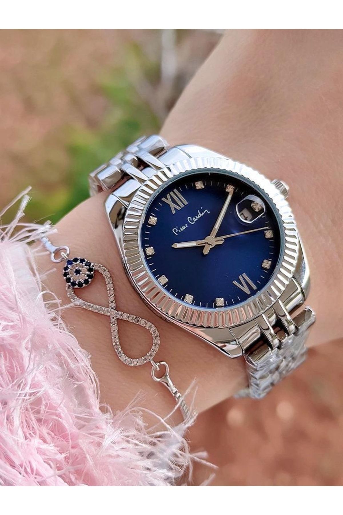 Pierre cardin ladies shop watch and jewellery set