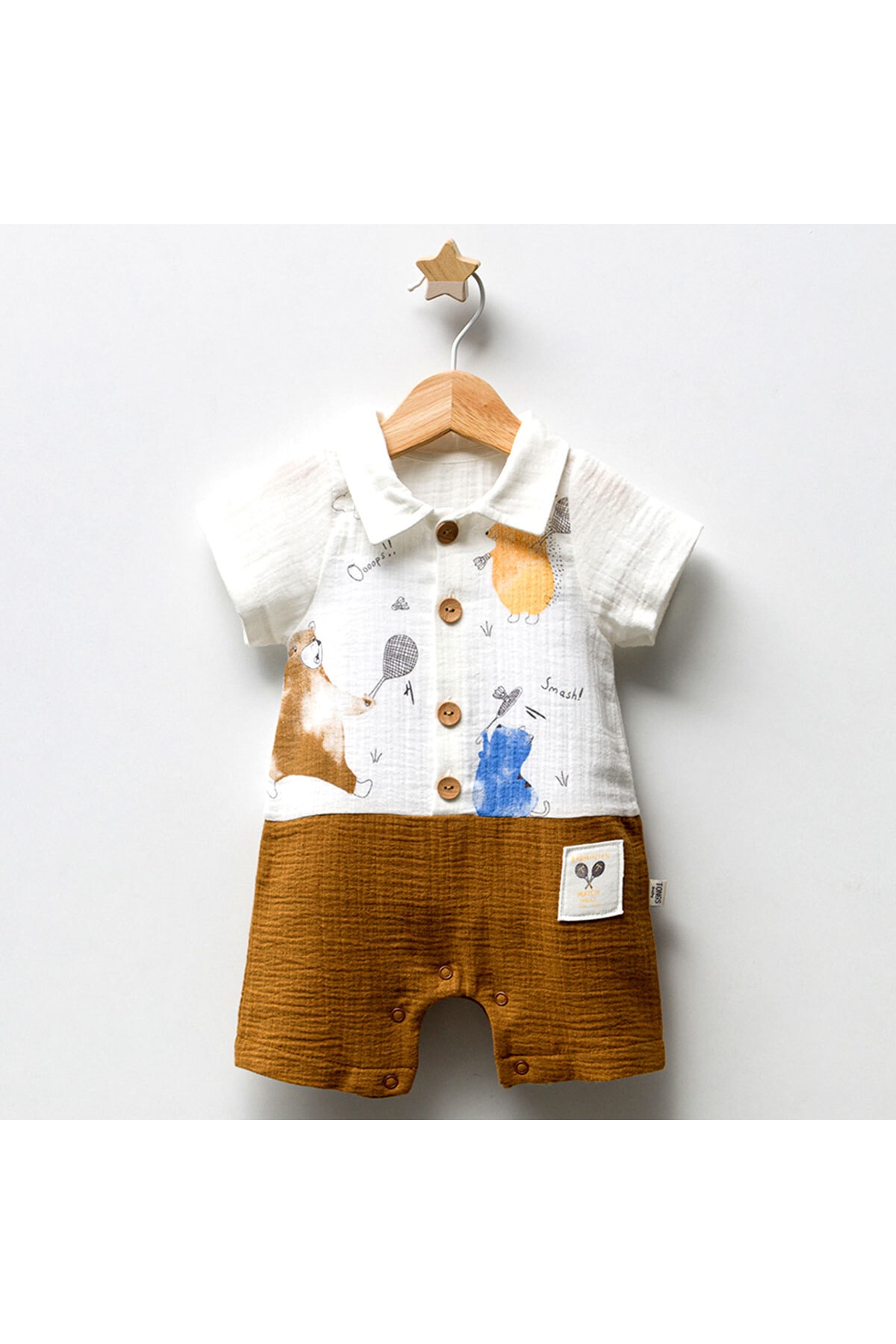 LE BON BABY Müslin Kumaş Badminton Desenli Tulum Fiyatı, Yorumları