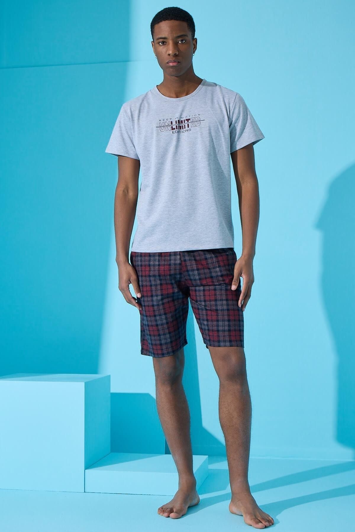 Mens pajama shorts sets deals