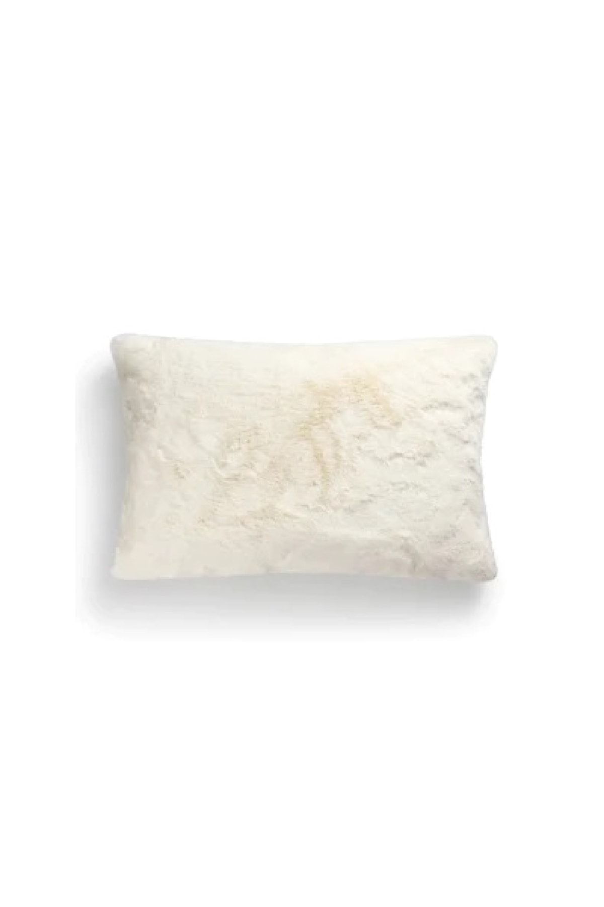 sevaradekor Plush Rectangular Throw Pillow Cover Cream Trendyol