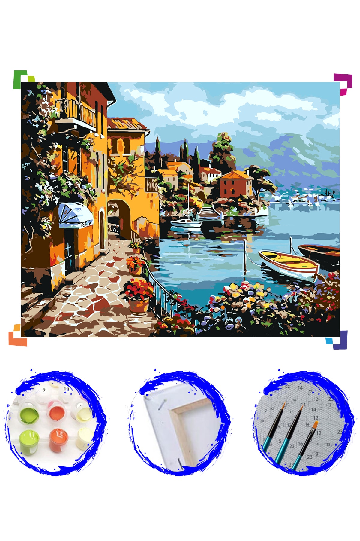 PlusHobby Sb41xl-akdeniz Manzarası Sayılarla Boyama Seti 60x75cm