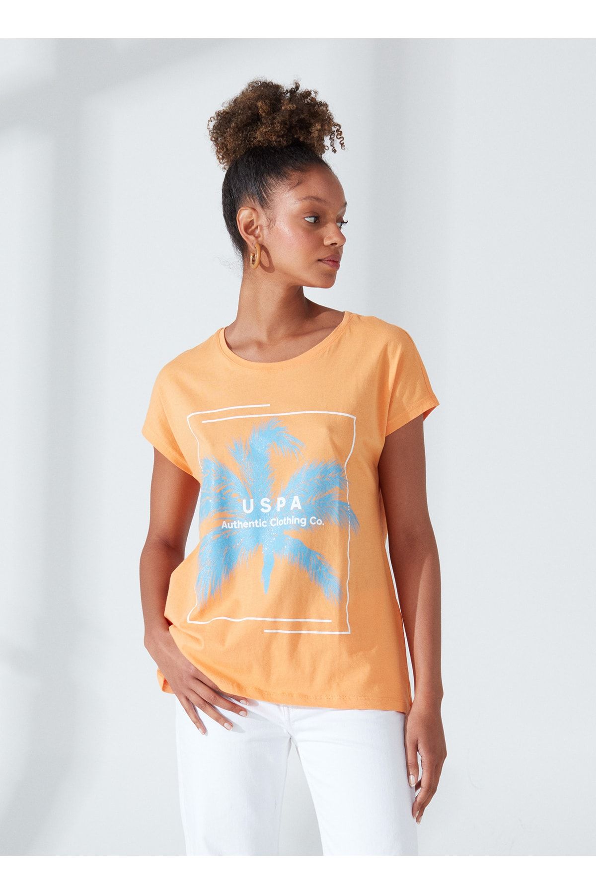 U.S. Polo Assn. تی شرت، Xs، نارنجی