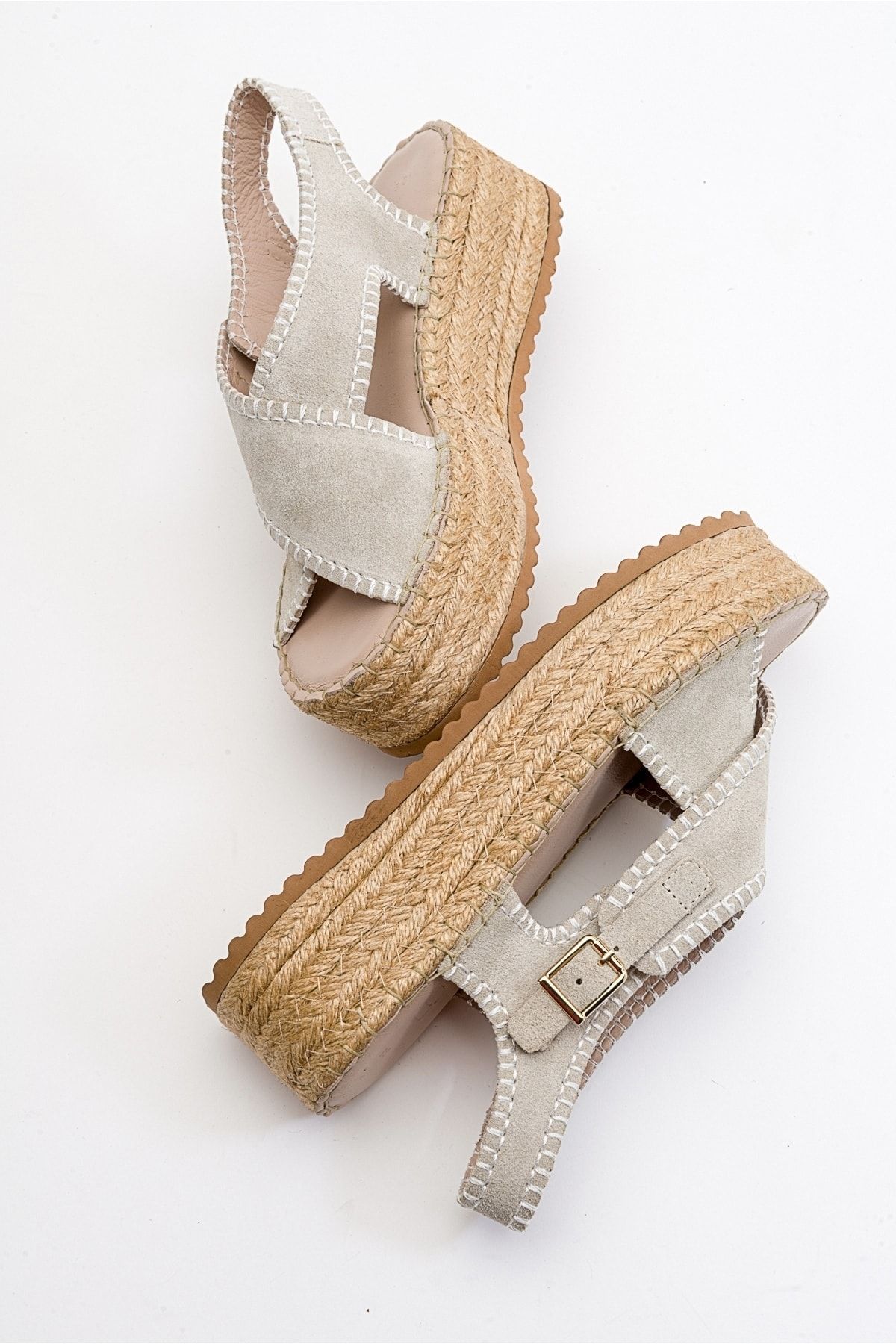 صندل نود زنانه های چرمی واقعی Bellezza Beige luvishoes