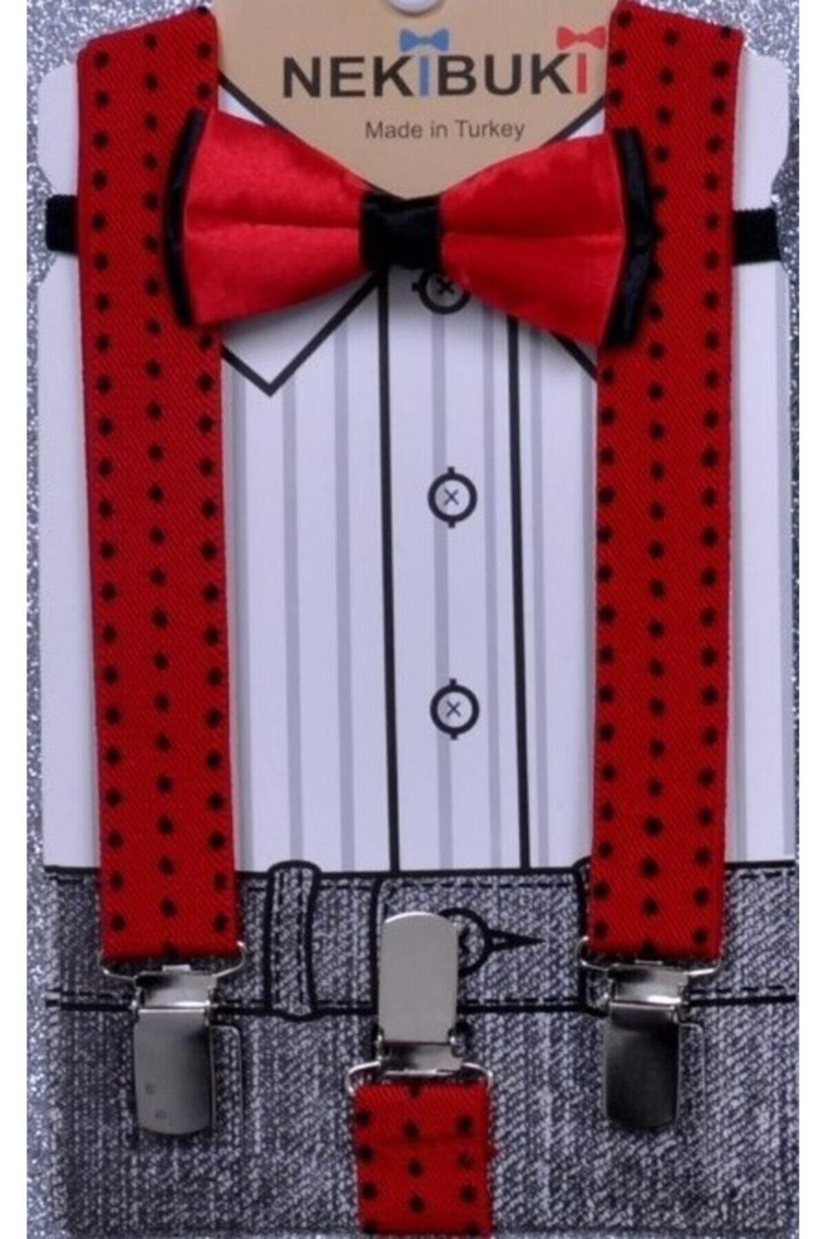 NEKİBUKİ Set Papion Cu Bretele Pentru Pantaloni 1-9 Ani Masculin - Single Dimension