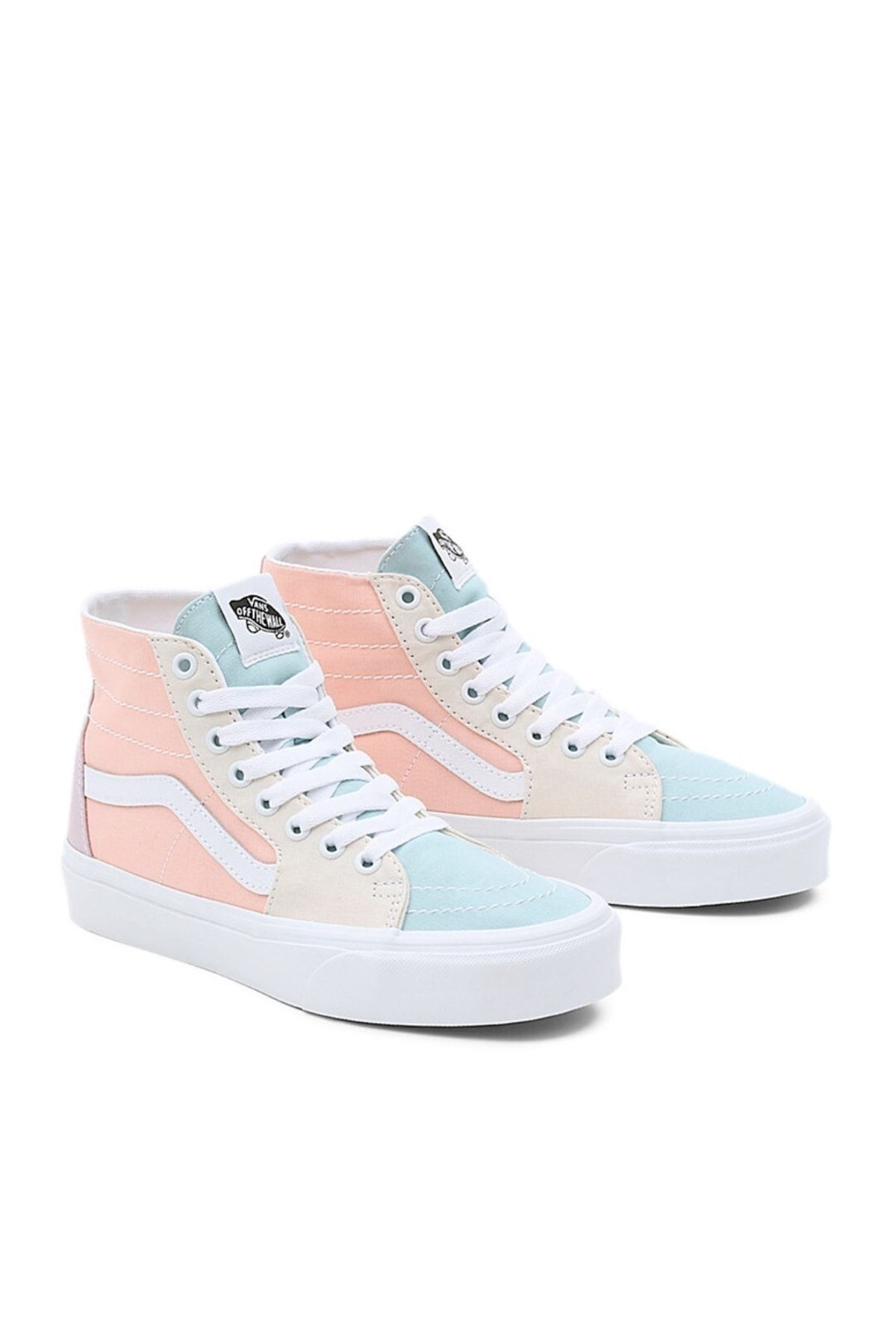 اسنیکر چند رنگ مردانه و زنانه UA SK8 Hi Tereed Block Multi True سفید کفش ورزشی Vans