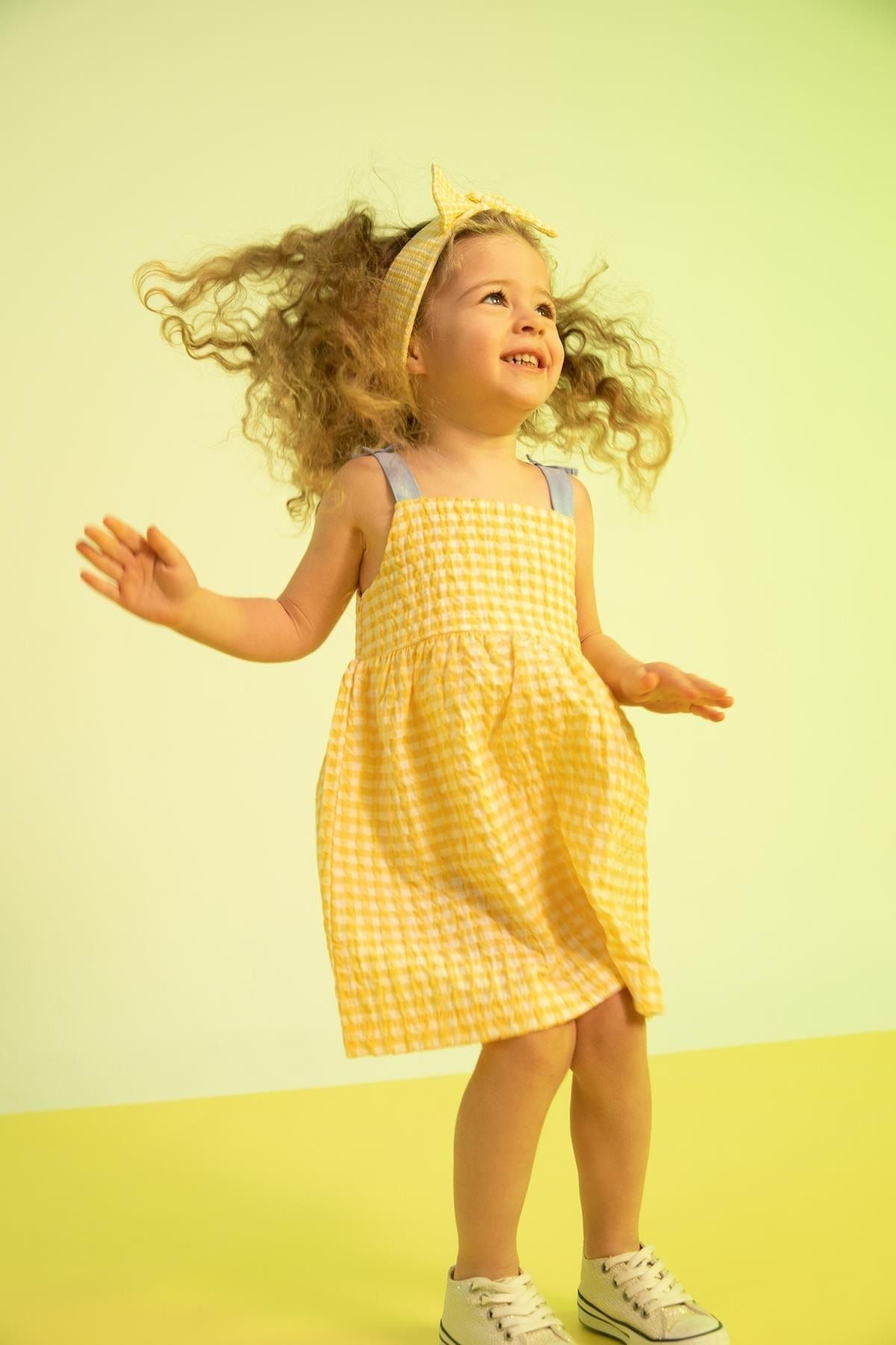Yellow gingham shop baby dress