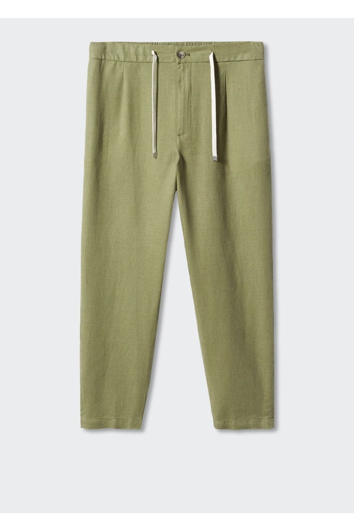 MANGO Man-Slim Fit Linen Trousers 3